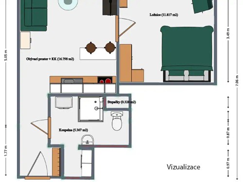 Prodaný byt 2+kk 35 m²