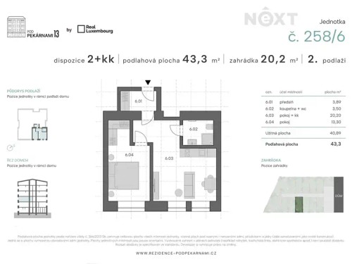 Prodej bytu 2+kk 43 m²