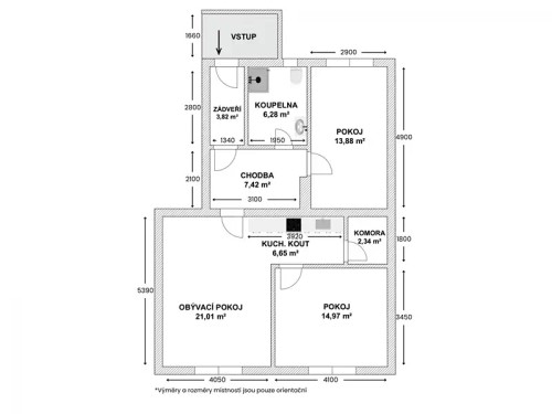 Prodej bytu 3+kk 72 m²