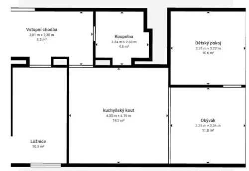 Prodej bytu 3+kk 68 m²