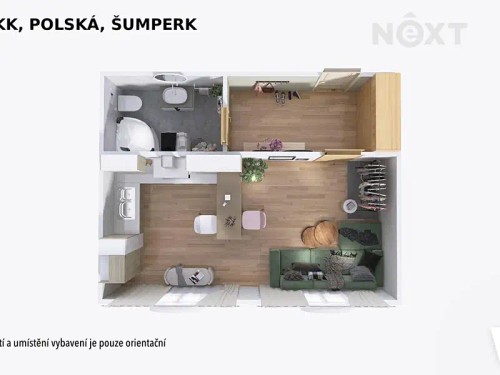 Prodaný  byt 1+kk 37 m²