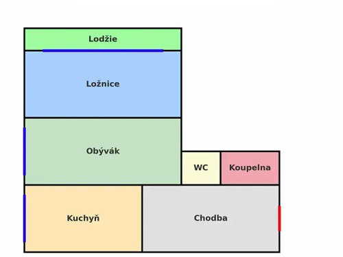 Prodaný  byt 2+1 52 m²