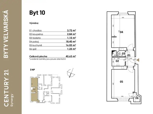 Prodej bytu 2+kk 46 m²