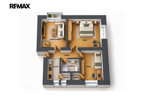 Prodej bytu 3+1 61 m²