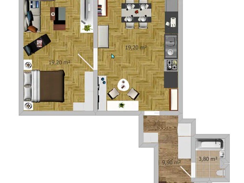 Prodej bytu 1+1 52 m²