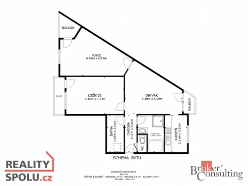 Prodaný byt 3+1 81 m²