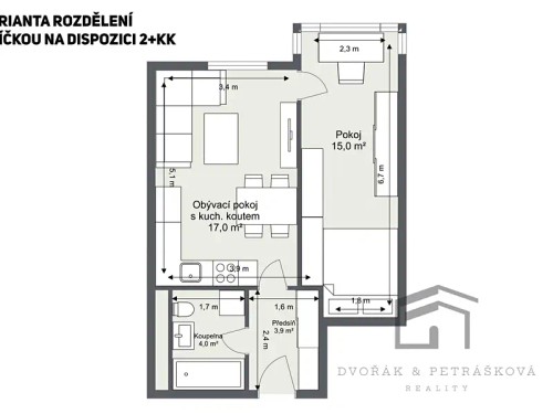 Prodaný byt 1+kk 40 m²