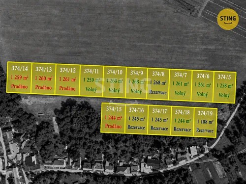 Prodej stavebního pozemku 1108 m²