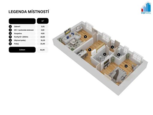 Prodej bytu 2+1 81 m²
