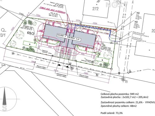 Prodej stavebního pozemku 949 m²
