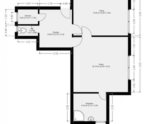 Prodej bytu 2+kk 57 m²