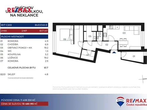 Prodaný byt 2+kk 62 m²
