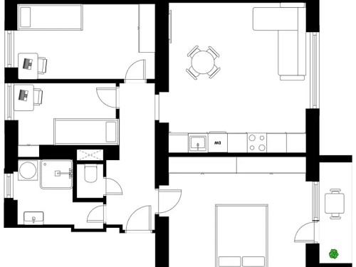 Prodaný byt 3+kk 70 m²