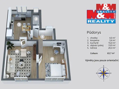 Prodaný  byt 2+1 71 m²