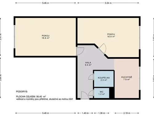 Prodej bytu 2+1 45 m²