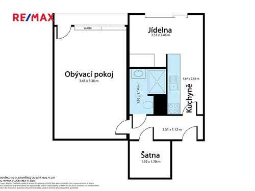 Prodaný  byt 1+1 42 m²