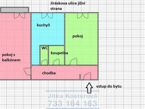 Prodaný byt 2+1 55 m²