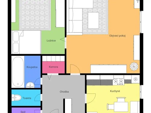 Prodej bytu 2+1 73 m²