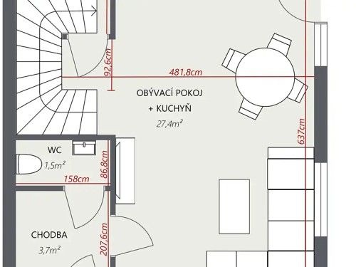 Prodaný byt 3+kk 70 m²