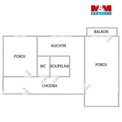 Prodaný  byt 2+1 51 m²