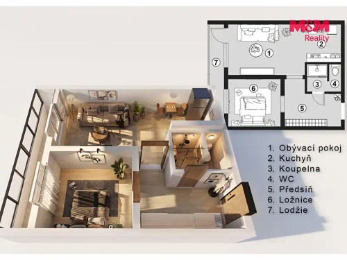 Prodej bytu 2+kk 46 m²