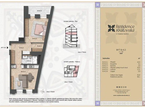 Prodaný byt 2+kk 58 m²
