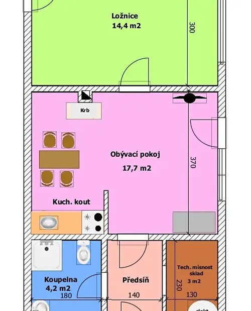 Prodej bytu 2+kk 45 m²