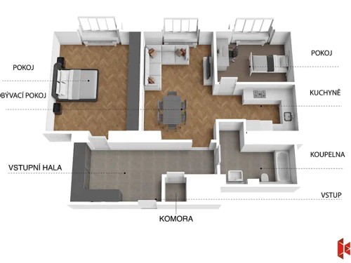 Prodaný  byt 3+kk 87 m²