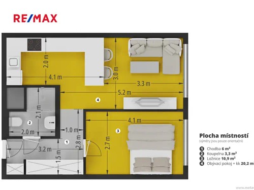Prodej bytu 2+kk 46 m²