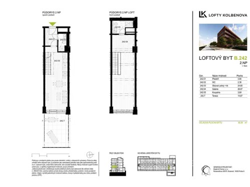 Prodaný byt 3+kk 67 m²
