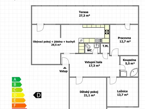 Prodaný  byt 4+kk 130 m²