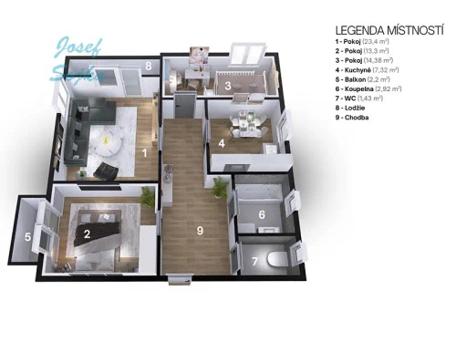 Prodej bytu 3+1 72 m²
