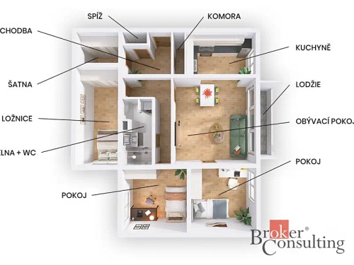 Prodaný byt 4+1 88 m²