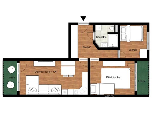 Prodej bytu 3+kk 69 m²