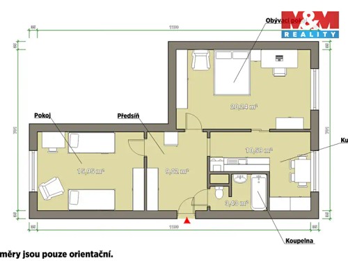 Prodaný  byt 2+1 60 m²