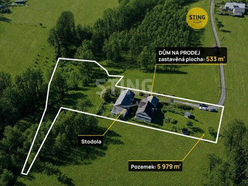 Prodej domu 234 m², pozemek 5979 m²