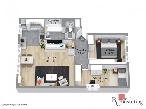 Prodej bytu 3+kk 83 m²