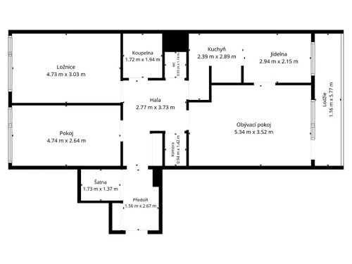 Prodaný byt 3+1 87 m²