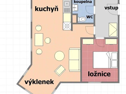 Prodaný  byt 1+kk 45 m²
