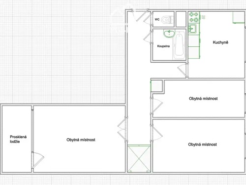 Prodaný byt 3+1 62 m²