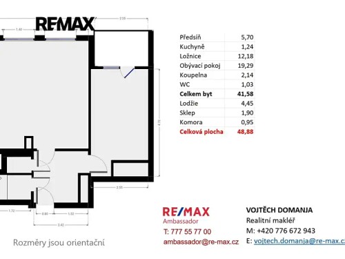 Prodej bytu 2+kk 42 m²