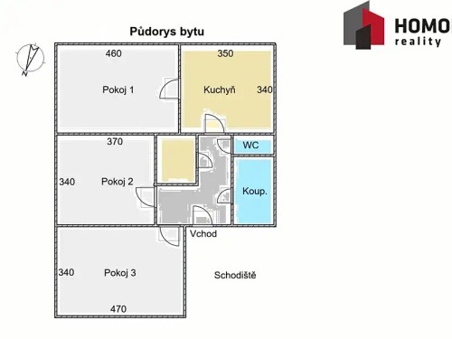 Prodaný byt 3+1 72 m²