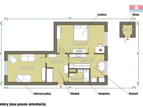 Prodaný byt 2+1 60 m²