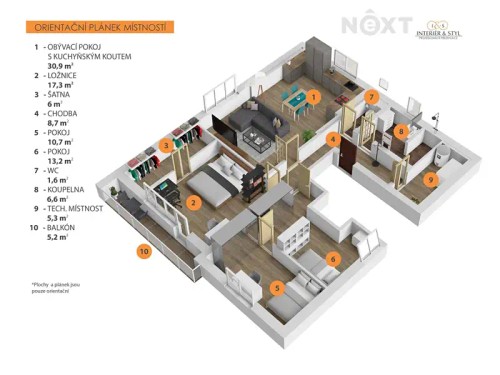 Prodaný  byt 4+kk 96 m²