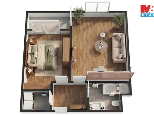 Prodaný  byt 2+kk 48 m²