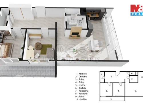 Prodaný byt 3+1 74 m²