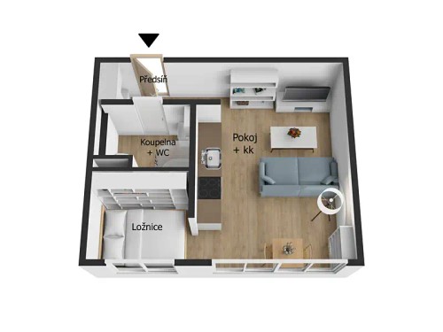 Prodaný byt 1+1 30 m²