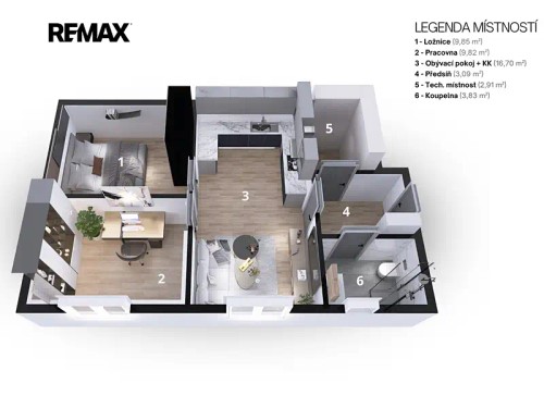 Prodej bytu 2+kk 46 m²