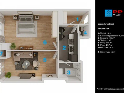 Prodaný byt 2+kk 51 m²