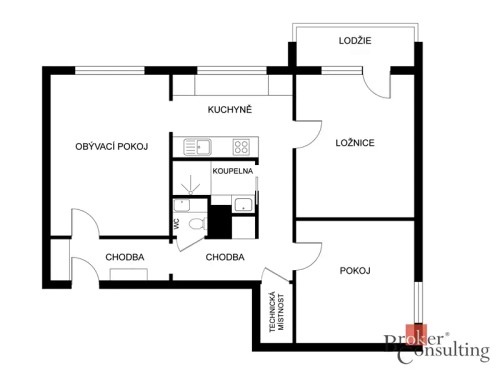 Prodaný byt 3+1 72 m²